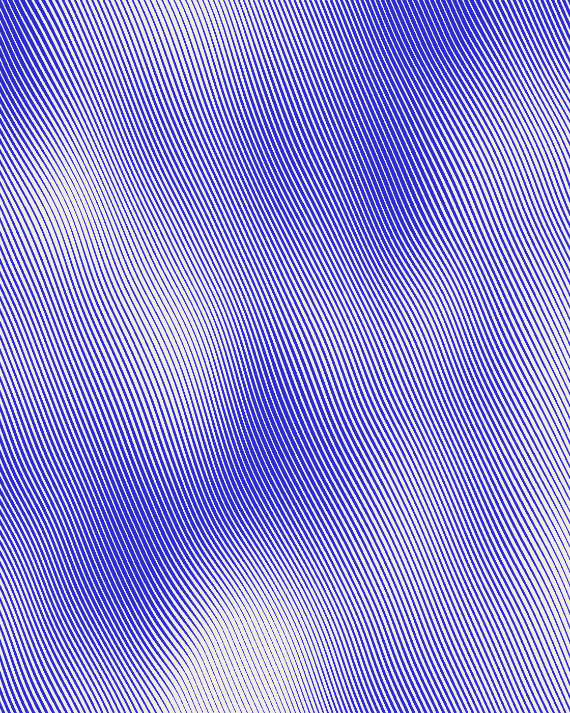 Lea, an abstract field of blue waving lines