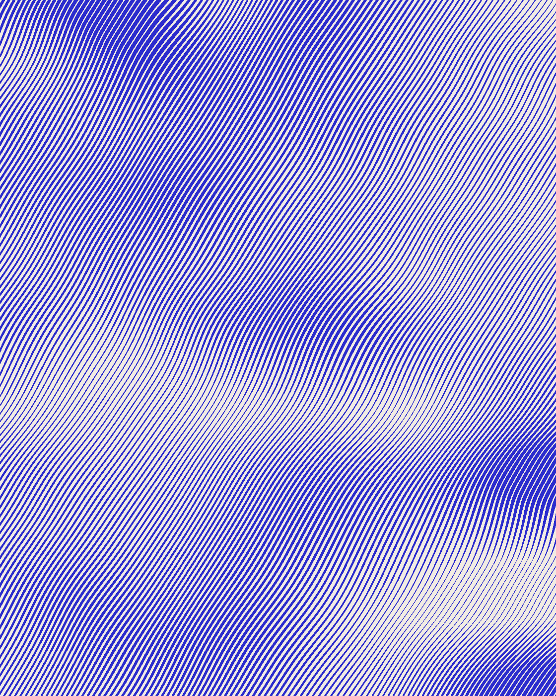 Ruth, an abstract field of blue waving lines
