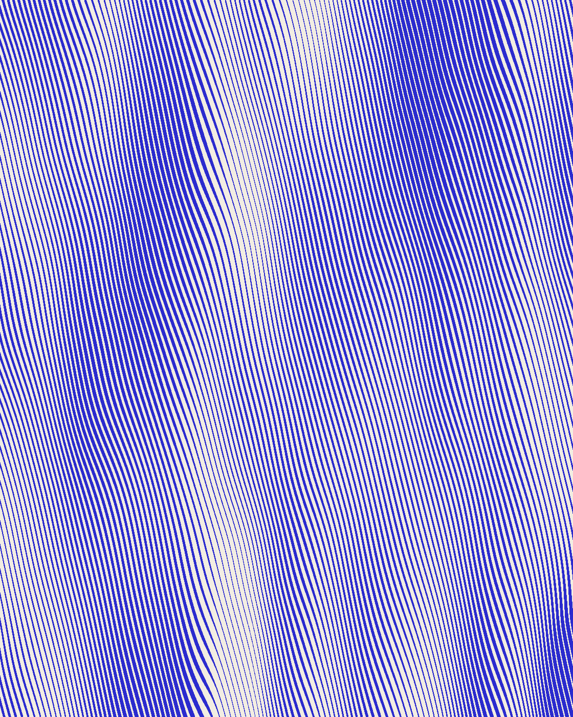 Vera, an abstract field of blue waving lines
